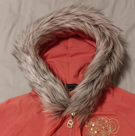 Custom Y2K BCBGMAXAZRIA fur hoodie - Picture 4 of 7